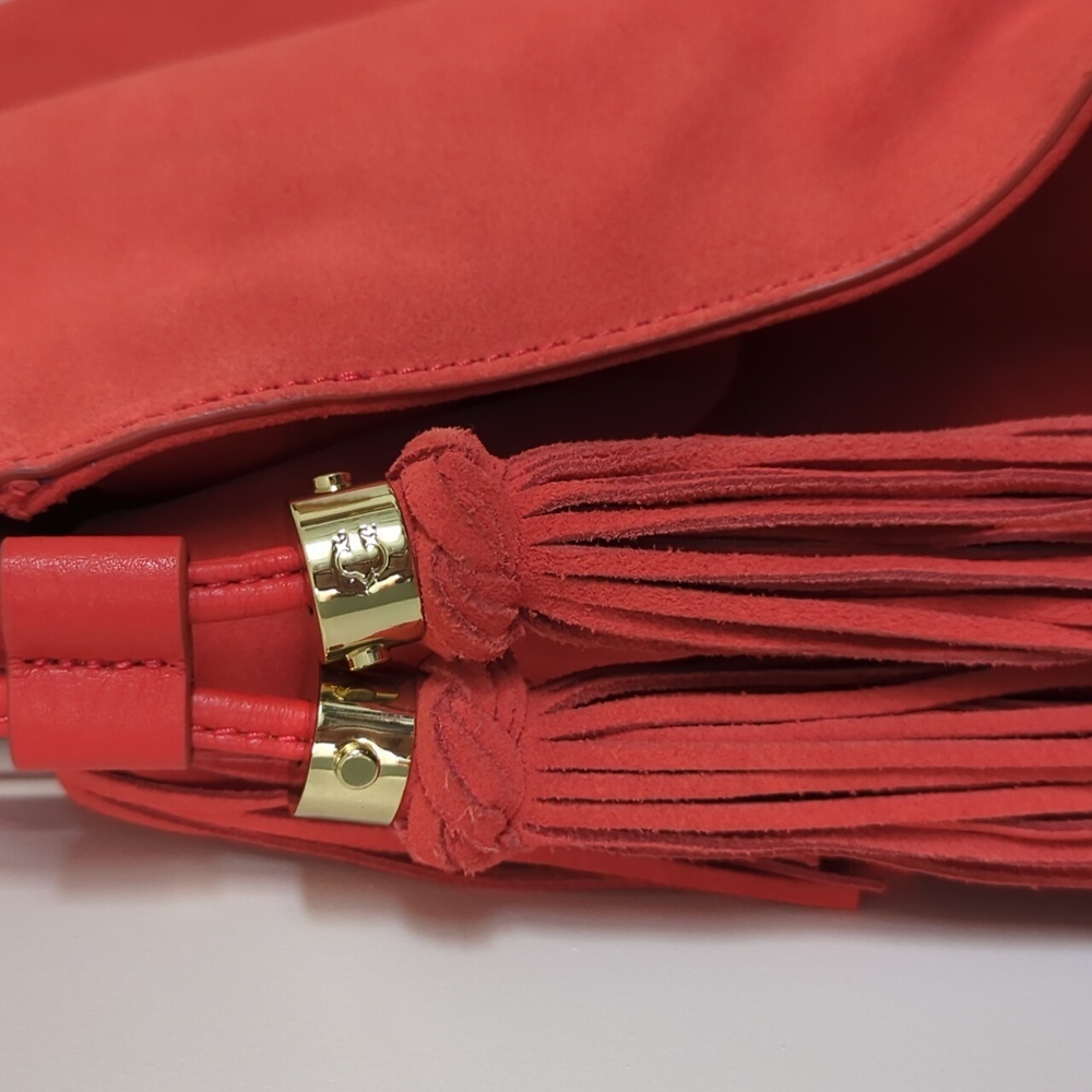 C. Wonder Orange Leather Tote Bag - Picture 3 of 5